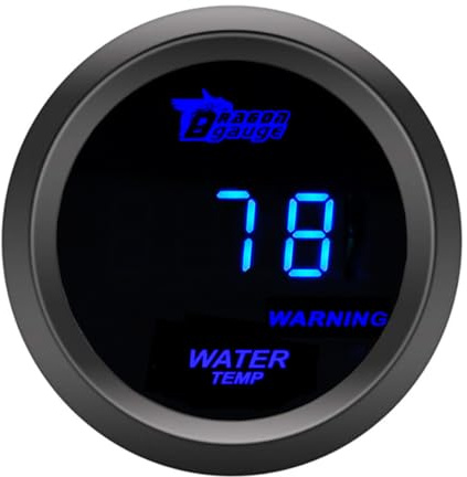 ETOPARS Universal Coche Medidor de Temperatura del Agua 2 Pulgadas 52mm Agua Temperatura Indicador Digital Celsius Temperatura Medidor de Calibre Azul Luz Temp Instrumentos