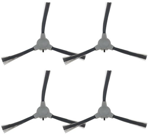 Be In Your Mind 4 Stück Ersatz Seitenbürsten Kompatibel mit Cecotec Conga 2290 ULTRA Roboter Staubsauger Ersatzteil Zubehör Anti-Wickel Design