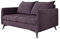 S-Style Möbel Nina Sofa 2-Sitzer Sofa für Wohnzimmer Couch Freistehende Polster Sofas & Couches Couchgarnitur Mit Schwarzen Metallfüßen Lila 138 x 91 x 86 cm