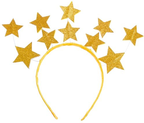 Brandsseller Haarreif Sterne Gold Kopfschmuck Karneval Fasching Halloween Motto Party Verkleidung Accessoires