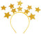 Brandsseller Haarreif Sterne Gold Kopfschmuck Karneval Fasching Halloween Motto Party Verkleidung Accessoires