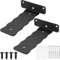 Staffe per Mensole Pesanti, 2 Pezzi 150mm Reggi Mensola da Muro, Staffa per Mensola, Staffe a L in Metallo, Supporti per Scaffali, Mensole Montate a Parete, Impalcature a Parete, Nere