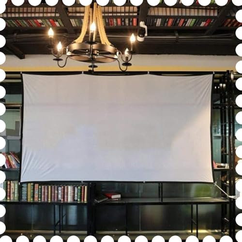 KADEUX Tenda Per Proiettore Portatile Schermo Di Proiezione 4K HD All'aperto, 4:3/16:9 Telo Da Videoproiettore Pieghevole, Anti Rughe, Lavabile, 120/150/180/200 Pollici(60in-16:9)