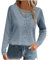 UK Women's Long Sleeve Tunic Tops - Elegant Dressy & Casual Waffle Tshirts, Plain Loose Sweatshirt Crewneck Pullover Lace Blouse Ladies Work Office Tee Shirts