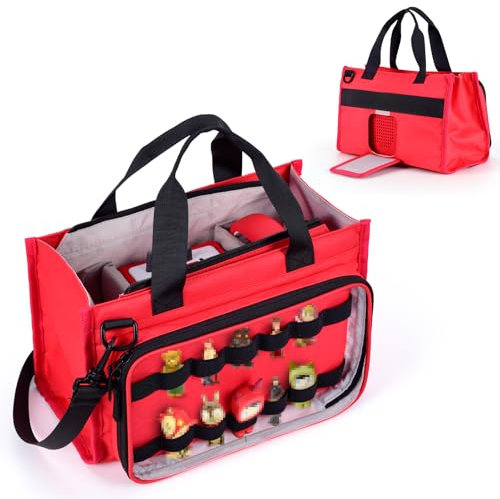 Carrying Bag for Toniebox Starter Set, Travel Storage Case for Tonie Characters, Charging Station & Headphone, Box Only (Red)