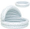 Piscina Hinchable Infantil con Parasol Desmontable - Inflable de PVC Resistente Parque de Bolas - Redonda 105cm diametro.