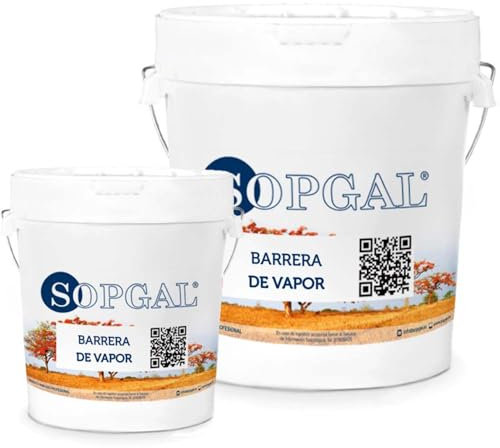 Sopgal Barrera de Vapor Bicomponente (3+1kg) - Imprimación para suelos, terrazas y tejados que actúa como puente-unión sobre materiales de difícil agarre