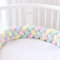 Homesally Bettschlange Geflochten, Bettschlange, Kantenschutz Bettumrandung Knotenkissen, Seitenschläferkissen, Bettschlange Baby, Zierkissen Stillkissen,A02,1.5M