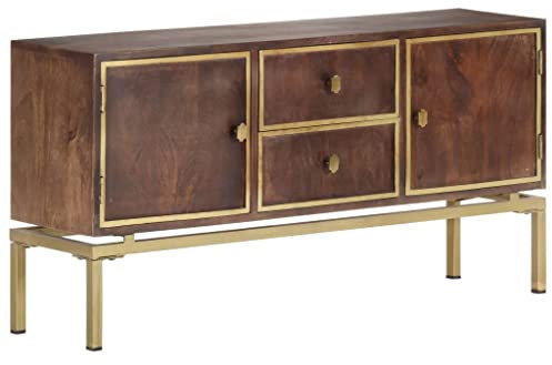 Lauuoeriau Schränke & Aufbewahrung, Buffets & SideboardsSideboard 120x29x60cm Massivholz Mangoholz
