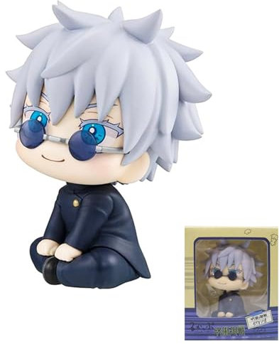 Invasye Gojo Satoru Figure Statue, Q Version Action Figur, Gojo Satoru Look Up Figur, Figure Statue Anime, Desktop Spielzeug Decoration, Model Sammlerstück, für Auto Heim Decoration Geschenk