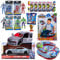 Toptoys2u Bargain Bundles Superhero Toy Action Figures & Accessories Bundle - 12-Piece Inflatable Chair Bundle - Kids' Inflatable Chair, Diecast Model Car, 4 Action Figures, & 6 Mini Figure Blind Bags