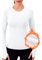 IECCP Damen Langarm Oberteil Funktionsunterwäsche Weisser Thermo Fleecepullover Langarmshirt Oberteile für Herbst Winter Unterhemd Warm Thermo Sport Shirt S