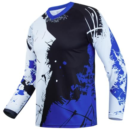 Hotlion Fahrradtrikot Kinder Radtrikot für Kinder Mountainbike Trikot Jungen Langarm MTB Rennbekleidung Mädchen BMX Shirt