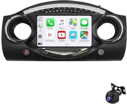 Android 12 Radio estéreo de Coche para BMW Mini Cooper S R50 R52 R53 2004-2007 9 Pulgadas pantalla táctil coche incorporada Carplay Android Auto con BT GPS 4G WiFi Control del Volante RDS(XY2 4Core 1+