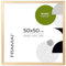 FRAMAI® Cadre photo 50x50 – Cadre en bois naturel véritable avec plexiglas incassable, système de suspension et présentoir