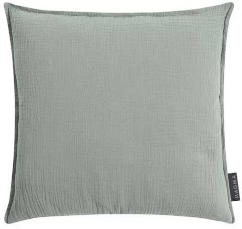 MAGMA Musselin Dekokissenhülle Oline Salbei, 40x40 cm