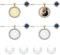 WEBEEDY 4 Pcs Épingles commémoratives en Or et Argent Épingles Broche Vintage Bouquet de Mariage Photo Charms Épingle Broche avec Pendentif Photo Cabochons Transparents Épingles Décoratives