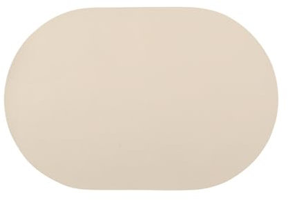 Ovale Tischsets, 4er-/6er-Set, Tischsets aus Kunstleder, wasserdichte und rutschfeste Esstischsets für den Innen- und Außenbereich(Beige,Set of 4)