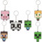 SRV Hub Porte-clés Minecraft en PVC souple, 6 porte-clés Minecraft, taille unique