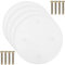 MAGICLULU 4Pcs Ceiling Cover Plate 4Inch White Metal Ceiling Blank-Up Cover Plastic Flat Blank Plate Blank-Up with Center Screw for Ceilings or Wall