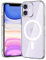 gueche for iPhone 11 Case, Compatible with MagSafe, Military-Grade Protection, Scratch-Resistant Back, Magnetic Phone Cover for iPhone 11, Classic Series, Clear