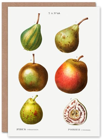 Artery8 Pierre-Joseph Redouté Art Card Pear Varieties Vintage Illustration