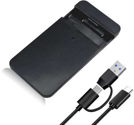 ONGNIUU External Hard Drive Enclosure 2.5 USB-C 5Gbps for SATA III HDD and SSD, Supports UASP, Hard Drive Enclosure Compatible with 7mm and 9.5mm, No Tools Needed, Plug & Play