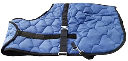 Ysyqkn Couverture pour Cheval Drap d'hiver Imperméable Vêtement Équin Respirant Tissu Oxford Épais Sangles Ajustables Doublure Adaptée Aux Soins Équins Équit, Bleu 105cm