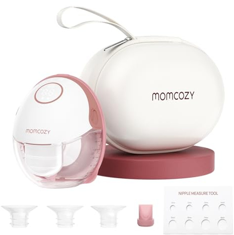 Momcozy Mobile Style M6 Elektrische Milchpumpe (1er-Pack, Grau) | Freihändige & tragbare Brustpumpe mit DoubleFit-Brusthütchen (24 mm) 3 Modi & 9 Stufen für maximale Diskretion und Komfort
