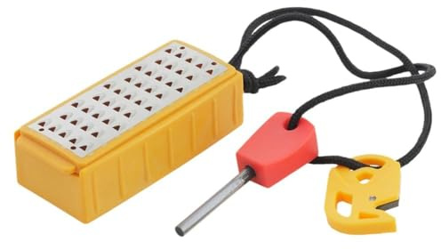 Tinder Maker with Fire Starter Storage Box Lightweight Stainless Steel Grater Portable Outdoor Survival Tool for Camping Hiking Backpacking