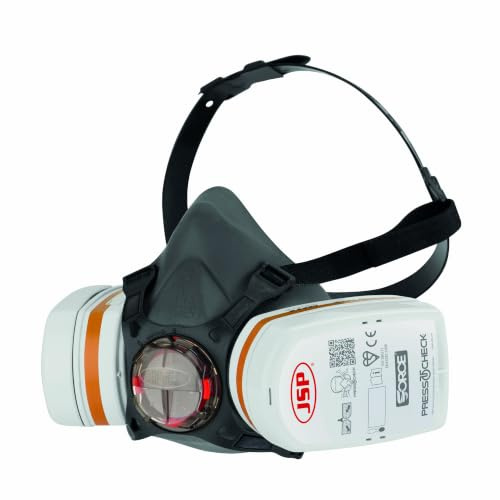 JSP FORCE8 Atemschutzmaske mit A2P3 Filtern PressToCheck, Wiederverwendbar | Schutz vor organischen Dämpfen, Lösungsmitteln, Feinstaub & Aerosole, Lackieren, Kleben, EN140, EN14387, EN143 zertifiziert