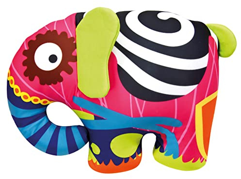 Mertens Kuscheltier Elefant, Stofftier (Plüschtier aus 100% Polyester, gefüllt mit Polystyrolkügelchen zum Kuscheln und Liebhaben, für Jungen/Mädchen & Babys, Größe ca. 35x26x16 cm), Mehrfarbig