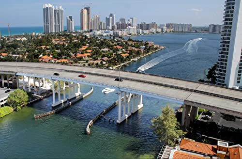 hansepuzzle 25496 - Miami Puzzle 500 Teile | Reisen Puzzle mit hochwertiger Puzzle Aufbewahrung: Kartonbox und wiederverschließbarem Beutel | Puzzle-Maße: 46 x 30 cm