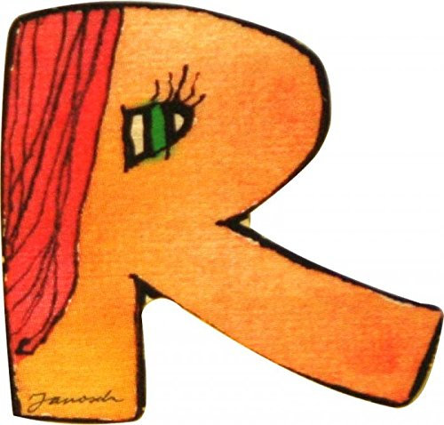 Janosch Holz Buchstaben 6cm (Buchstabe R)