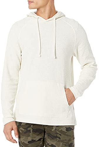 Amazon Essentials Felpa con Cappuccio Pullover Termica in Tessuto a Ringrossi a Maniche Lunghe (in precedenza Goodthreads) Uomo, Avorio, XL Tall