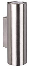 lightling modern Wandlampe Julie, 2-flammige Wandleuchte innen, Wandstrahler up and down, Wandfluter Wandspot, nickel matt Metall, 2 x GU10 max. 35W, ø 6 cm, Höhe 18 cm