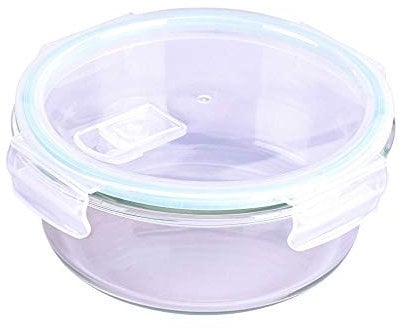 Steuber Cloc Frischhaltedose aus Glas, 400 ml, rund, Glas bis 400°C