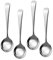 IMEEA Round Soup Spoons 6-Inch Table Spoon Small Serving Spoon SUS304 Stainless Steel Dinner Bouillon Spoons, Set of 4