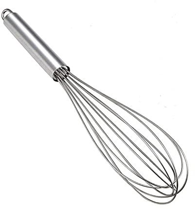 Large Stainless Steel Non-Stick Balloon Whisk Light Weight Premium with Storage Hole