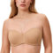 DELIMIRA Women's Strapless Bras Underwire Support Non Padded Plus Size Minimiser Bra Natural 36G