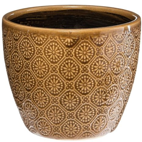 Atmosphera - Pot - céramique - D14 cm - Jaune