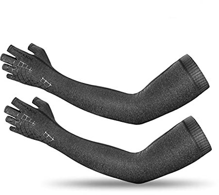 QOXEFPJZ Armstulpen 2 in 1 sportarmarmhülsenhandschuh atmungsaktive elastizität läuft wandern fahrende ärmel arme wärmer handschuh für sonnenschutz (Color : B, Size : M)