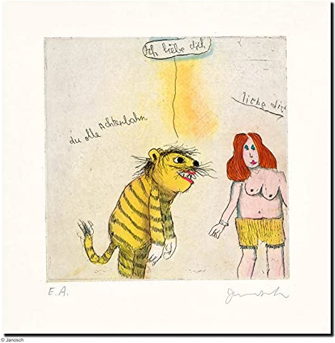 Kunstverlag Christoph Falk ich Liebe Dich Du olle Achterbahn von Janosch