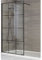 Milano Barq - Black Grid Wet Room Shower Enclosure White Tray - 1200mm x 760mm