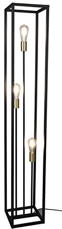 Reality Leuchten Stehleuchte Vito R40193032, Metall Schwarz matt, exklusiv 3x E27