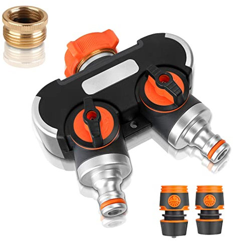 Sylanda 2 Wege Verteiler : 3/4 Zoll 1/2 Zoll 2 Wege verteiler Wasser, 2 Wege gartenbewässerung verteiler, Waschen, Haustieren, Wasserdurchfluss regulier- und absperrbar