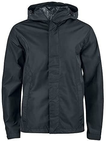 Giacca Spolverino Uomo Impermeabile Antivento Tessuto Resinato XS - 4XL (XXXXL, NERO)