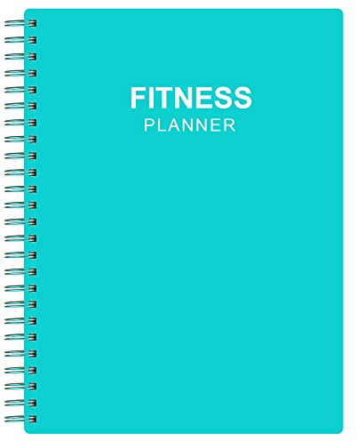 Fitness Journal for Women & Men - A5 Workout Journal/Planner to Track Weight Loss, GYM, Bodybuilding Progress - Daily Health & Wellness Tracker, Teal, 14.8 x 21cm