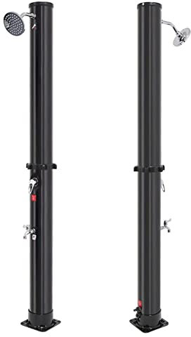 HUOLE Douche de Jardin 35L avec Douchette Douche Solaire Piscine extérieure de 35 litres Douche de Camping Extérieur Pomme de Douche Douche exterieure Solaire Piscine Noir,217 * 21 * 21cm