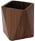Soseelnee Schwarze Walnuss-Holz-Stiftebox, Mehrzweck-Schreibtisch-Organizer, Holz-Stiftehalter, Tassen, Büro, Schule, Aufbewahrung (prismatische Form)